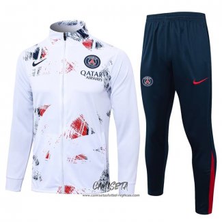 Chandal de Chaqueta del Paris Saint-Germain 2024-2025 Nino Blanco