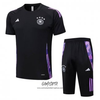 Chandal del Alemania 2024-2025 Manga Corta Negro - Pantalon Corto