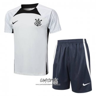 Chandal del Corinthians 2024-2025 Manga Corta Gris - Pantalon Corto