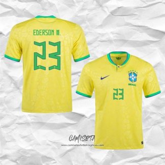 Primera Camiseta Brasil Jugador Ederson M. 2022