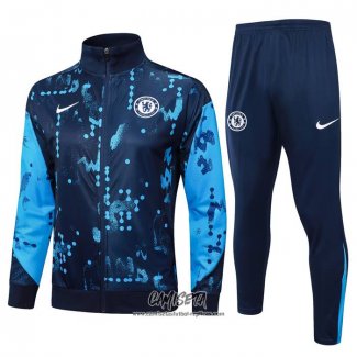 Chandal de Chaqueta del Chelsea 2024-2025 Nino Azul Oscuro