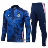 Chandal de Sudadera del Real Madrid Dragon 2024-2025 Nino Azul