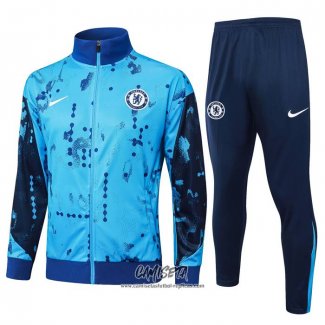 Chandal de Chaqueta del Chelsea 2024-2025 Nino Azul Claro