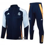 Chandal de Chaqueta del Real Madrid 2024-2025 Nino Azul Oscuro