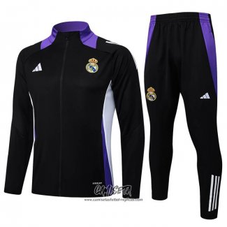 Chandal de Chaqueta del Real Madrid 2024-2025 Nino Negro