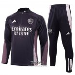 Chandal de Sudadera del Arsenal 2024-2025 Nino Gris Oscuro