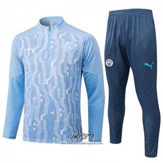 Chandal de Sudadera del Manchester City 2024-2025 Azul