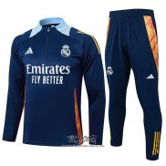 Chandal de Sudadera del Real Madrid 2024-2025 Nino Azul