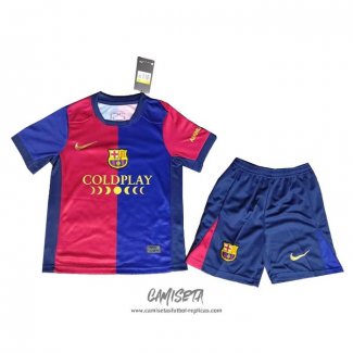 Primera Camiseta Barcelona Coldplay 2024-2025 Nino