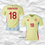 Segunda Camiseta Espana Jugador Zubimendi 2024