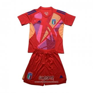 Camiseta Italia Portero 2024-2025 Nino Rojo