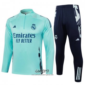 Chandal de Sudadera del Real Madrid 2024-2025 Nino Verde