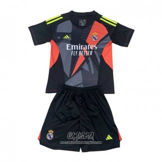 Segunda Camiseta Real Madrid Portero 2024-2025 Nino