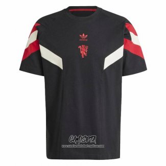 Camiseta Pre Partido del Manchester United 2024 Negro