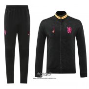 Chandal de Chaqueta del Chelsea 2024-2025 Negro