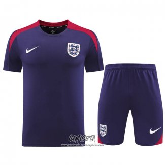 Chandal del Inglaterra 2024-2025 Manga Corta Purpura - Pantalon Corto