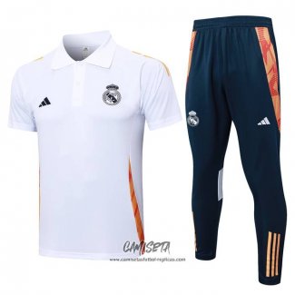 Conjunto Polo del Real Madrid 2024-2025 Blanco