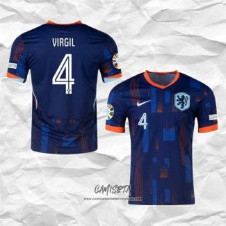 Segunda Camiseta Paises Bajos Jugador Virgil 2024