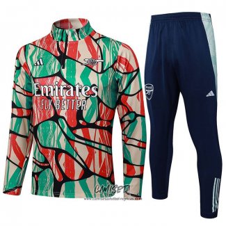 Chandal de Sudadera del Arsenal 2024-2025 Rojo Verde