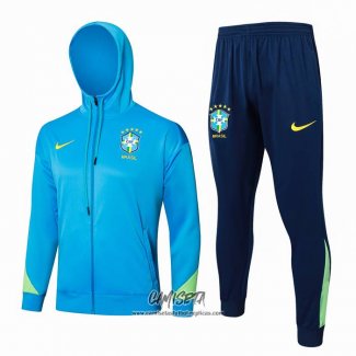 Chandal con Capucha del Brasil 2024-2025 Azul