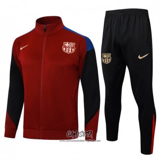 Chandal de Chaqueta del Barcelona 2024-2025 Nino Rojo y Azul