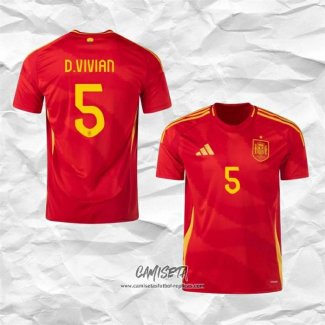 Primera Camiseta Espana Jugador D.Vivian 2024