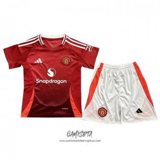 Primera Camiseta Manchester United 2024-2025 Nino