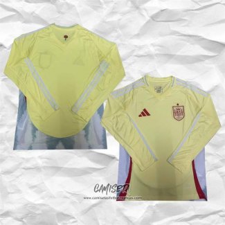 Segunda Camiseta Espana 2024 Manga Larga