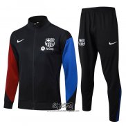 Chandal de Chaqueta del Barcelona 2024-2025 Nino Negro