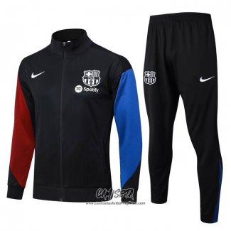 Chandal de Chaqueta del Barcelona 2024-2025 Nino Negro