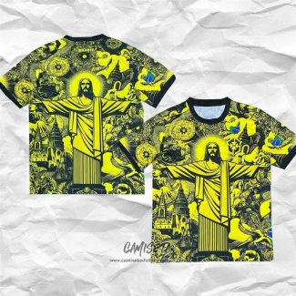 Camiseta Brasil Jesus 2024-2025 Amarillo Tailandia