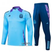 Chandal de Sudadera del Argentina 2024-2025 Nino Azul