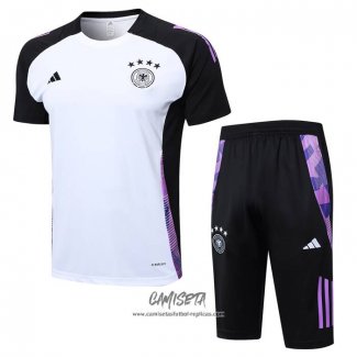 Chandal del Alemania 2024-2025 Manga Corta Blanco - Pantalon Corto