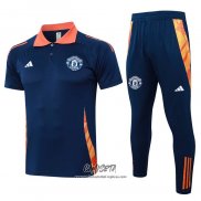 Conjunto Polo del Manchester United 2024-2025 Azul