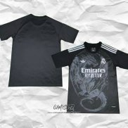 Camiseta Real Madrid Dragon 2024-2025 Negro Gris Tailandia