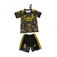 Camiseta Real Madrid Dragon 2024-2025 Nino Negro Oro