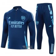 Chandal de Sudadera del Arsenal 2024-2025 Nino Azul