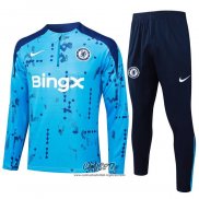 Chandal de Sudadera del Chelsea 2024-2025 Azul Claro