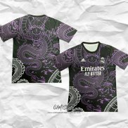 Camiseta Real Madrid Dragon 2024-2025 Negro Purpura Tailandia