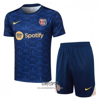 Chandal del Barcelona 2024-2025 Manga Corta Azul - Pantalon Corto