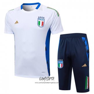 Chandal del Italia 2024-2025 Manga Corta Blanco - Pantalon Corto