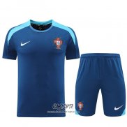 Chandal del Portugal 2024-2025 Manga Corta Azul - Pantalon Corto