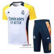 Chandal del Real Madrid 2024-2025 Manga Corta Blanco - Pantalon Corto