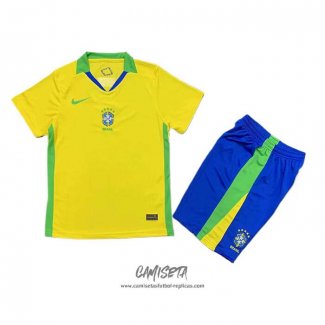 Primera Camiseta Brasil 2025 Nino