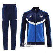 Chandal de Chaqueta del Manchester United 2024-2025 Azul