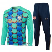 Chandal de Sudadera del Barcelona 2024-2025 Nino Verde