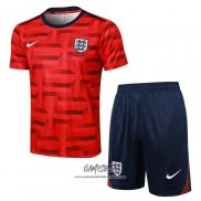 Chandal del Inglaterra 2024-2025 Manga Corta Rojo - Pantalon Corto