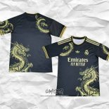 Camiseta Real Madrid Dragon 2024-2025 Negro Oro Tailandia