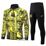 Chandal de Chaqueta del Brasil Jesus 2024-2025 Nino Amarillo