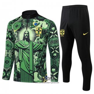 Chandal de Sudadera del Brasil Jesus 2024-2025 Verde